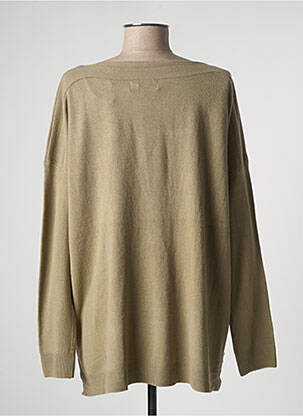 Pull tunique col bateau manches longues vert ONLY femme