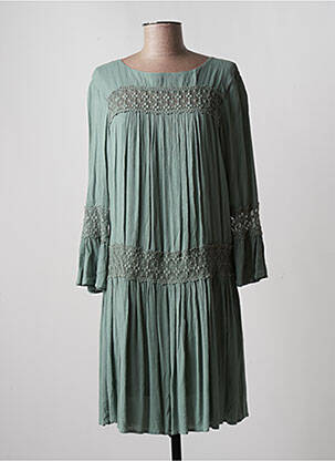Robe courte manches longues manches longues vert ONLY femme