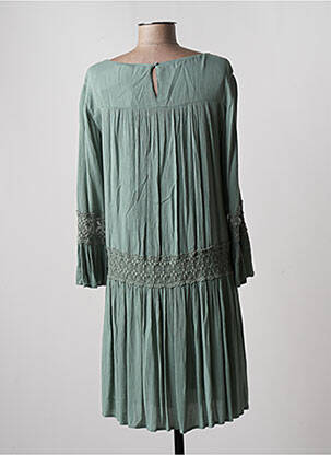 Robe courte coupe évasée manches longues vert ONLY femme