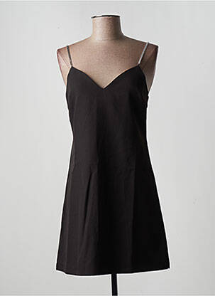 Robe courte fermeture zippée au dos fines bretelles noir ONLY femme