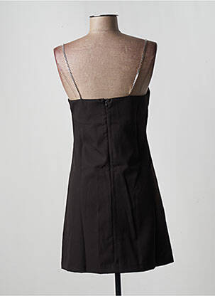 Robe courte fermeture zippée au dos fines bretelles noir ONLY femme
