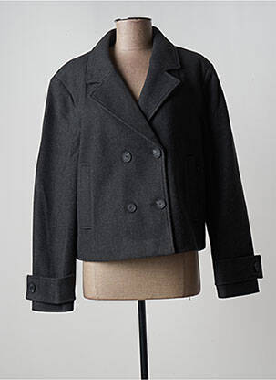 Manteau court gris ONLY pour femme