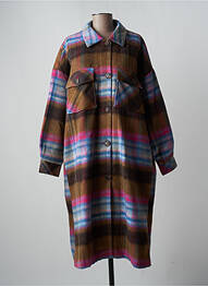Manteau long poches sans capuche vert ONLY femme