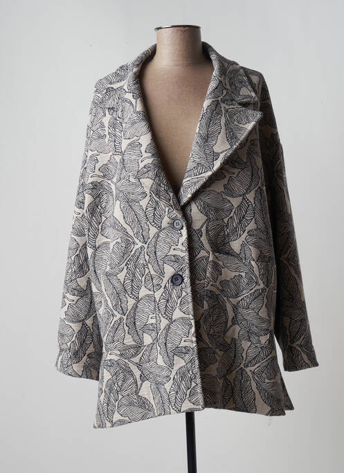 Manteau long gris STUDIO PARISIEN pour femme