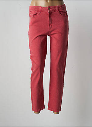 Jeans coupe droite taille haute taille haute rouge ONLY femme