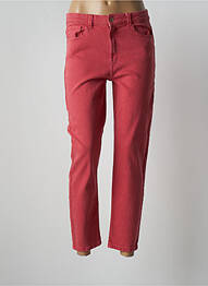 Jeans coupe droite taille haute taille haute rouge ONLY femme