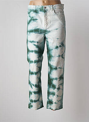 Jeans coupe droite stretch taille normale vert ATELIER BOHÈME femme
