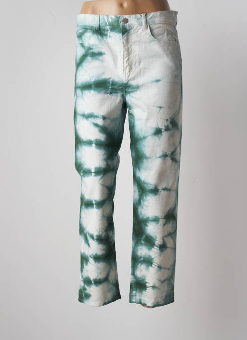 Jeans coupe droite stretch taille normale vert ATELIER BOHÈME femme