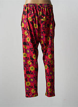 Pantalon droit stretch taille normale rouge LOVE BY MD femme