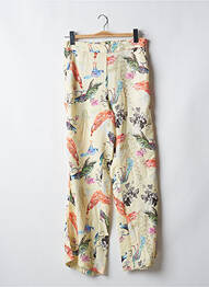 Pantalon droit taille élastique taille normale jaune ATELIER BOHÈME femme