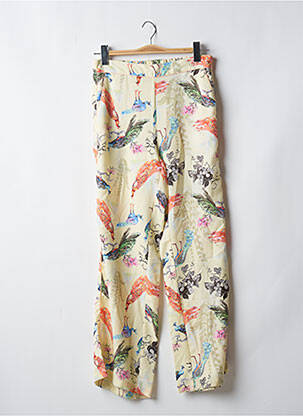 Pantalon droit taille élastique taille normale jaune ATELIER BOHÈME femme