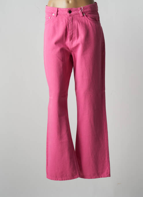 Jean coupe flare sélection denim taille haute rose ONLY femme