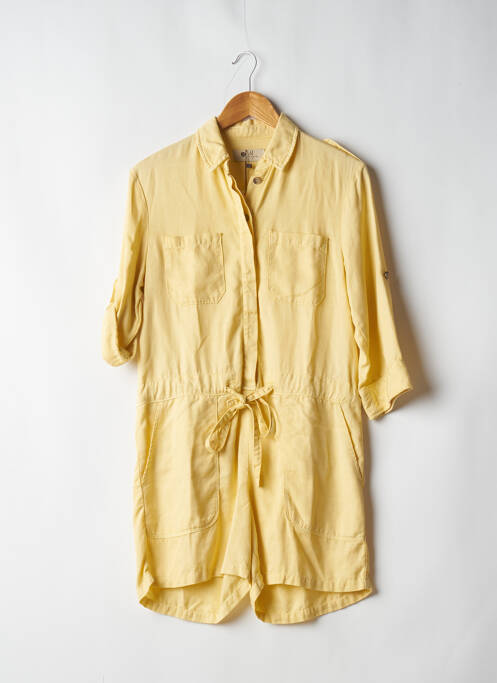 Combishort col chemisier manches 3/4 jaune ATELIER BOHÈME femme