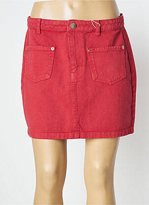 Jupe courte poches rouge ONLY femme