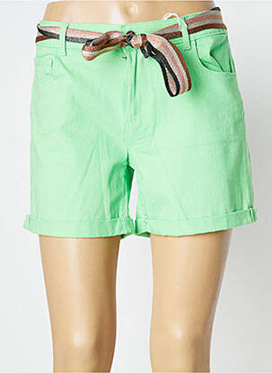 Short fermeture zippée sous rabat boutonné taille normale vert ONLY femme