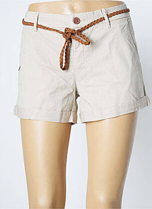 Short fermeture zippée sous rabat boutonné taille normale beige ONLY femme