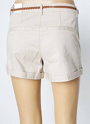 Short fermeture zippée sous rabat boutonné taille normale beige ONLY femme