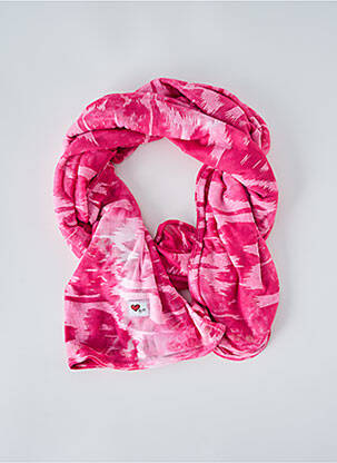 Foulard rose LOVE BY MD pour femme