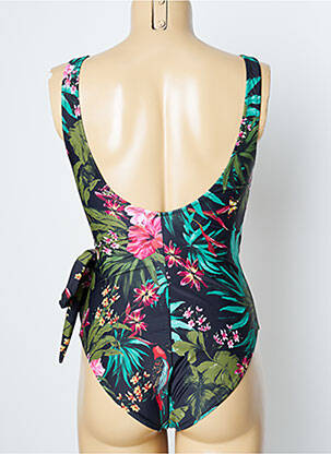 Maillot de bain 1 pièce effet matière satinée haut triangles noir ONLY femme
