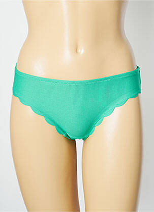 Bas de maillot de bain tissage texturé culotte vert ONLY femme