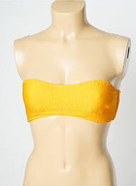 Haut de maillot de bain stretch haut bandeau jaune ONLY femme