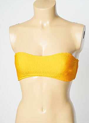 Haut de maillot de bain stretch haut bandeau jaune ONLY femme