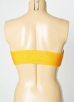 Haut de maillot de bain stretch haut bandeau jaune ONLY femme