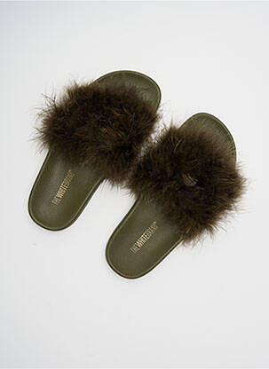 Mules/sabots voute plantaire talon plat jusqu'à 3cm vert THE WHITE BRAND femme
