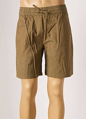 Bermuda taille élastique taille normale vert THINKING MU homme