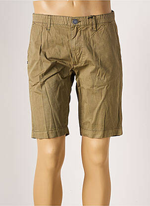 Bermuda tissage popeline taille normale vert RECYCLED ART WORLD homme