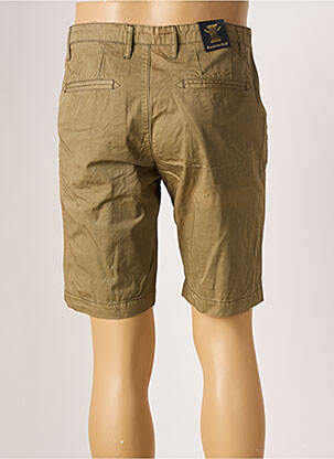 Bermuda tissage popeline taille normale vert RECYCLED ART WORLD homme