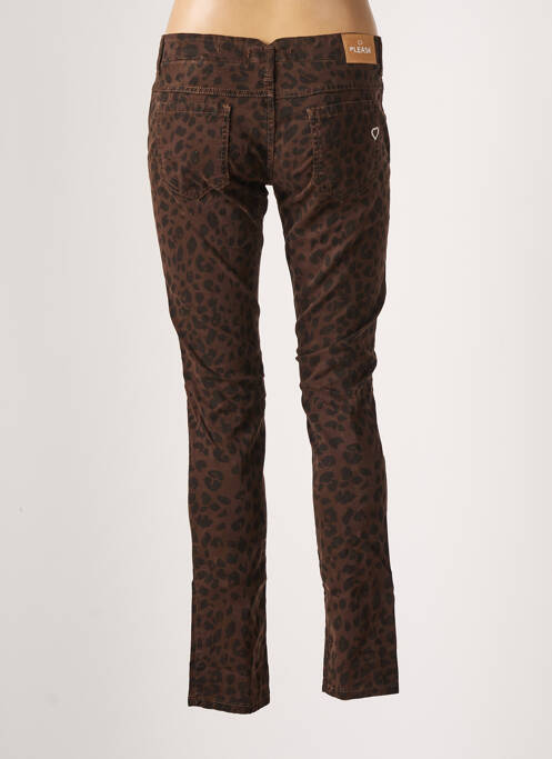 Pantalon slim marron PLEASE pour femme