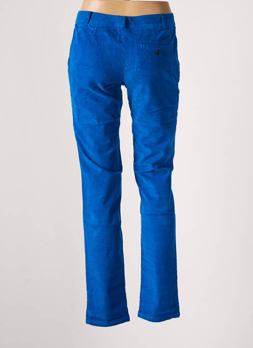 Pantalon chino poches taille normale bleu LEON & HARPER femme