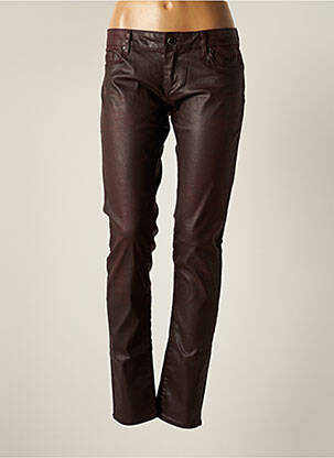 Pantalon slim taille basse taille basse rouge KAPORAL femme