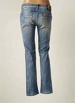 Jeans coupe slim broderie rivets taille basse bleu TAKE TWO femme