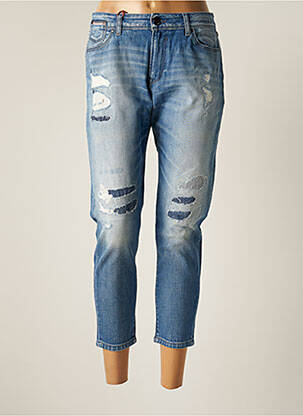 Pantacourt stretch taille normale bleu DONOVAN femme