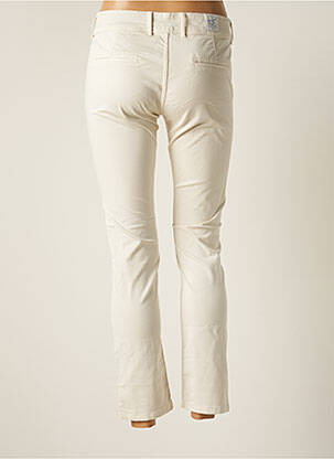 Pantalon chino fermeture zippée sous rabat boutonné taille normale blanc DONOVAN femme