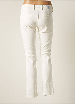 Pantalon chino fermeture zippée sous rabat boutonné taille normale blanc DONOVAN femme
