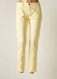 Pantalon 7/8 stretch taille basse jaune REIKO femme