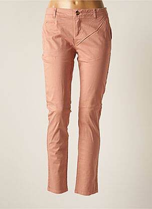 Pantalon chino fermeture zippée sous rabat boutonné taille normale rose LAB DIP PARIS femme