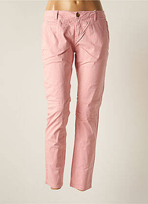 Pantalon chino fermeture zippée sous rabat boutonné taille normale rose LAB(DIP) femme