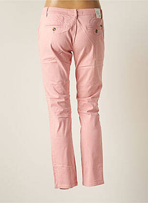 Pantalon chino fermeture zippée sous rabat boutonné taille normale rose LABDIP femme