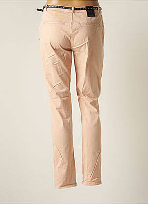 Pantalon chino fermeture zippée sous rabat boutonné taille normale rose MAISON SCOTCH femme