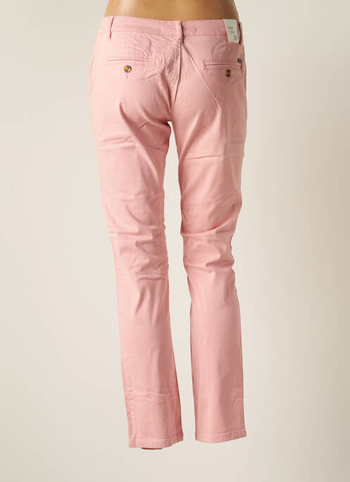 Pantalon chino fermeture zippée sous rabat boutonné taille normale rose LABDIP femme