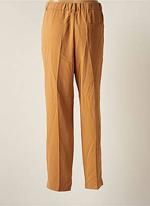 Pantalon droit tissage crêpe taille normale beige GRACE & MILA femme