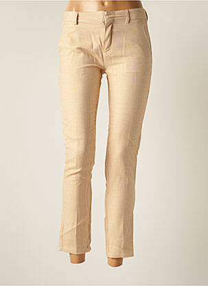 Pantalon slim stretch taille normale beige REIKO femme