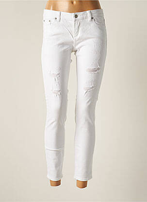 Pantalon 7/8 stretch taille basse blanc LTB femme