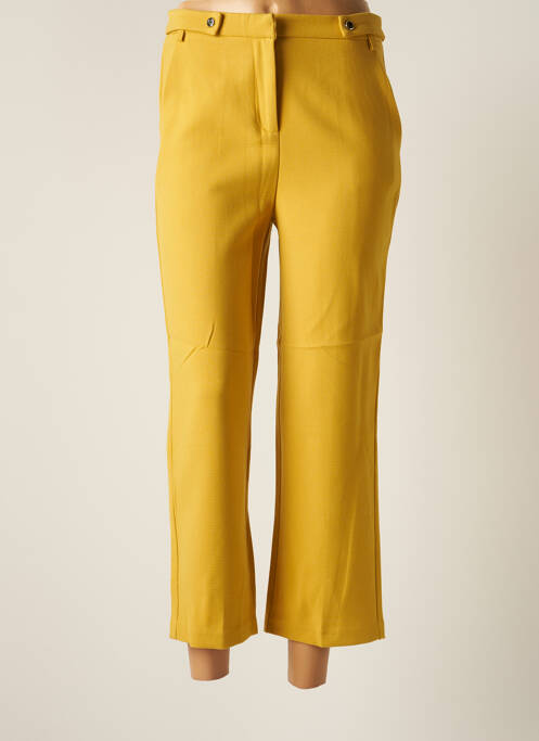 Pantalon 7/8 stretch taille normale jaune GRACE & MILA femme