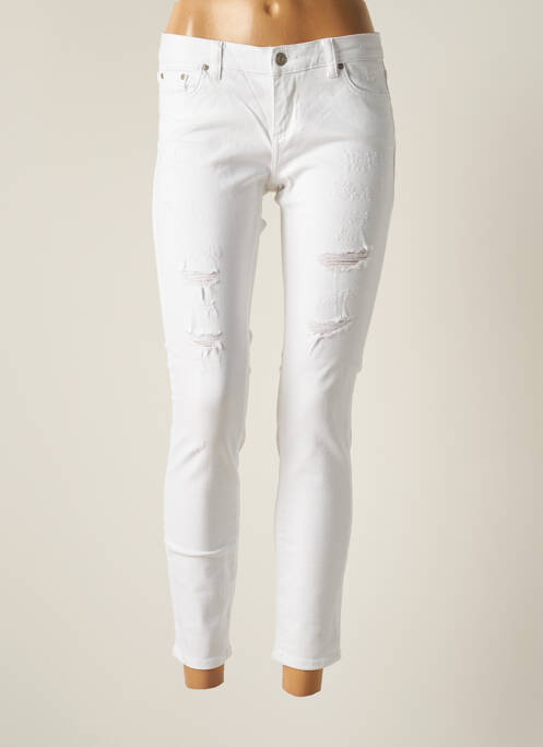 Pantalon 7/8 stretch taille basse blanc LTB femme