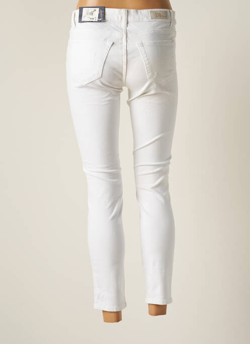 Pantalon 7/8 stretch taille basse blanc LTB femme